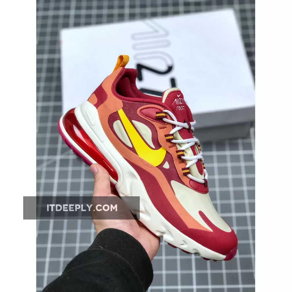 Nike WMNS Air Max 270 React Wine Red/Gold-White AO4971-601