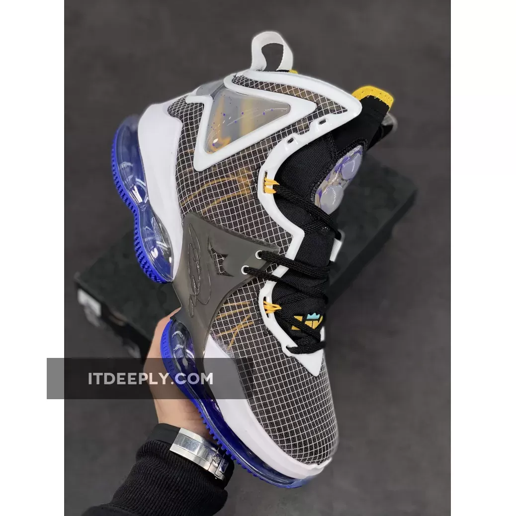 Nike LeBron 19 'Hardwood Classic' Black/White-Yellow DC9340-002 - lebron 19 hardwood classic