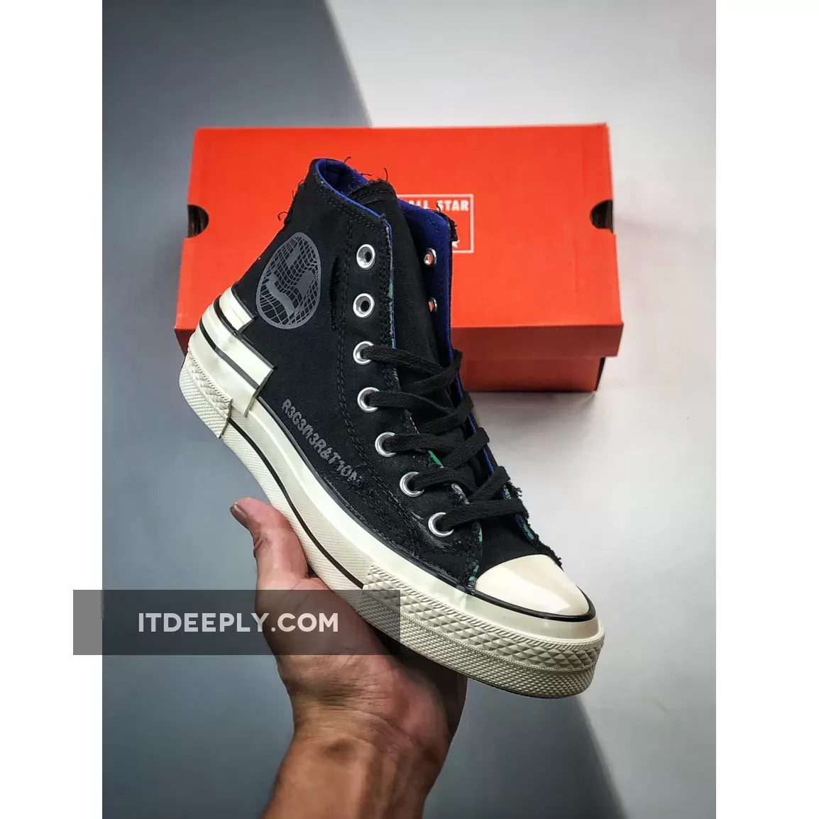 Converse Chuck 70 Hacked Heel High ‘Tear Away Black Blue’ | CONVERSE HEEL