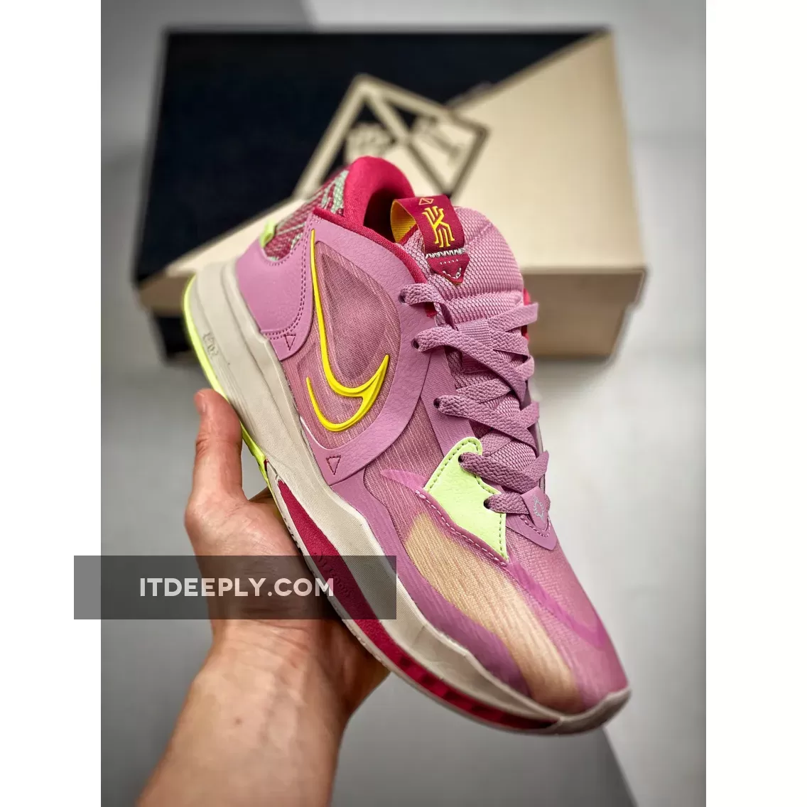 Nike Kyrie Low 5 Orchid/Yellow Strike/Light Bone DJ6012-500 / kyrie 5 low orchid