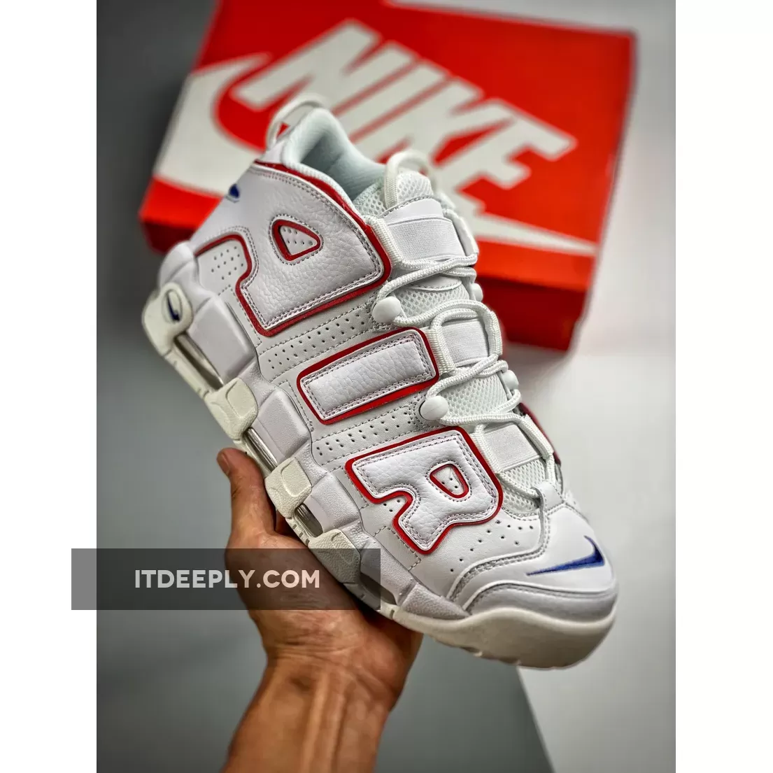 Nike Air More Uptempo "USA Hoops" White/Red-Blue DX2662-100