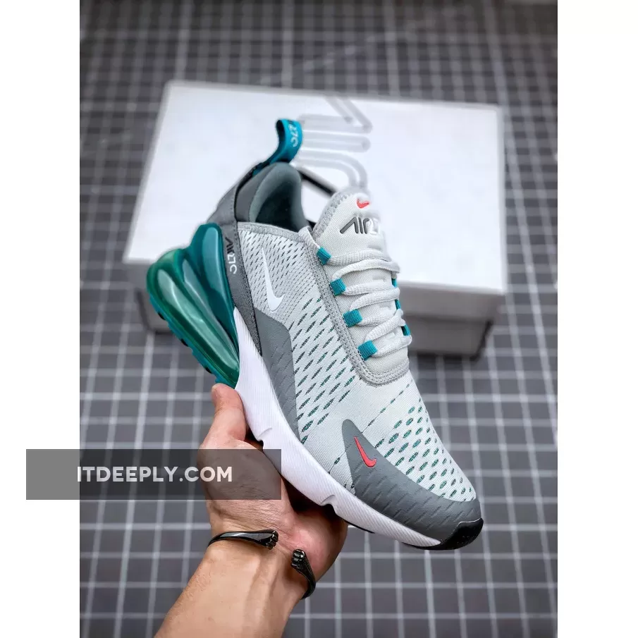 Nike Air Max 270 Cool Grey/Dark Grey-White / Nike Air Max 270 Turquoise AH8050-021