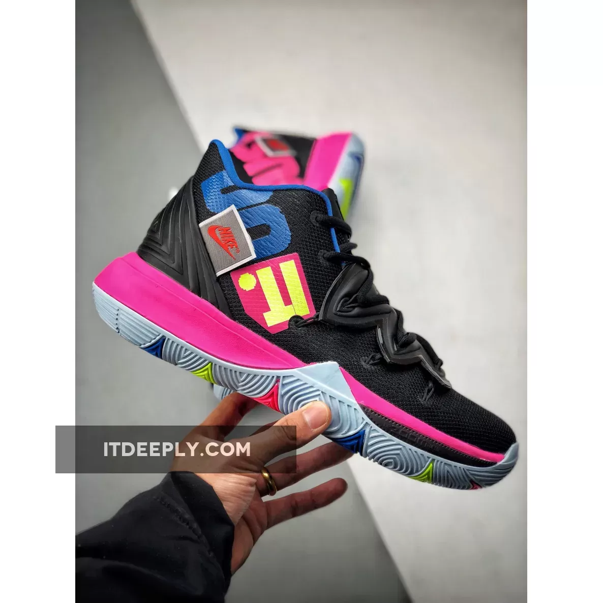 Nike Kyrie 5 'Just Do It' Black/Volt-Hyper Pink AO2918-003 #just do it shoes