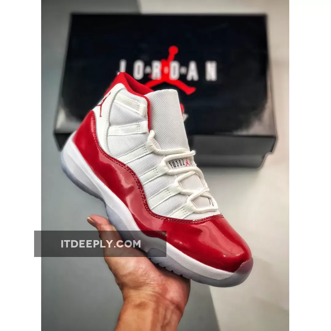 Air Jordan 11 Cherry White/Varsity Red-Black CT8012-116 / air jordans 11 cherry