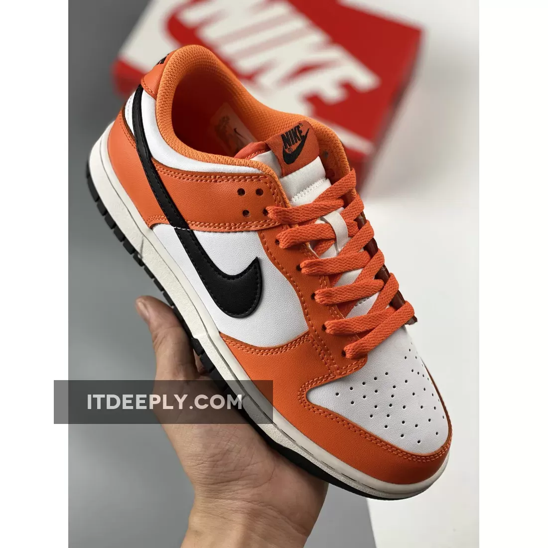 Nike Dunk Low White Orange Black Patent | dunk o latern