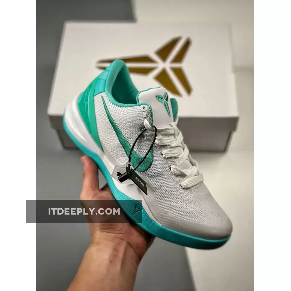 Nike Kobe 8 Protro "Radiant Emerald" White / Green | KOBE 4 WHITE GOLD EMERALD