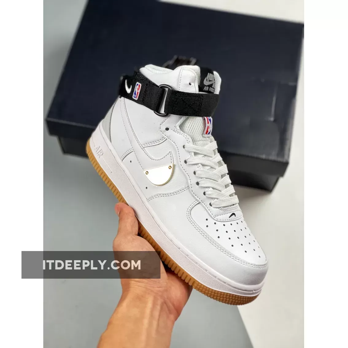 Nike Air Force 1 High 'NBA Pack' White Gold CT2306-100 Restock