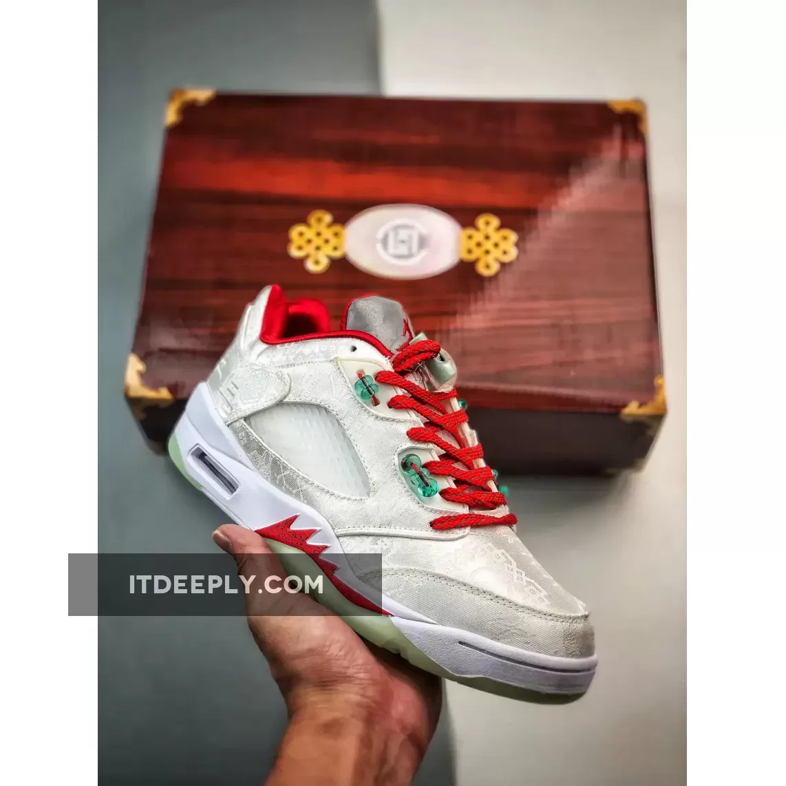 CLOT X Air Jordan 5 Low 'White Silk' For Sale