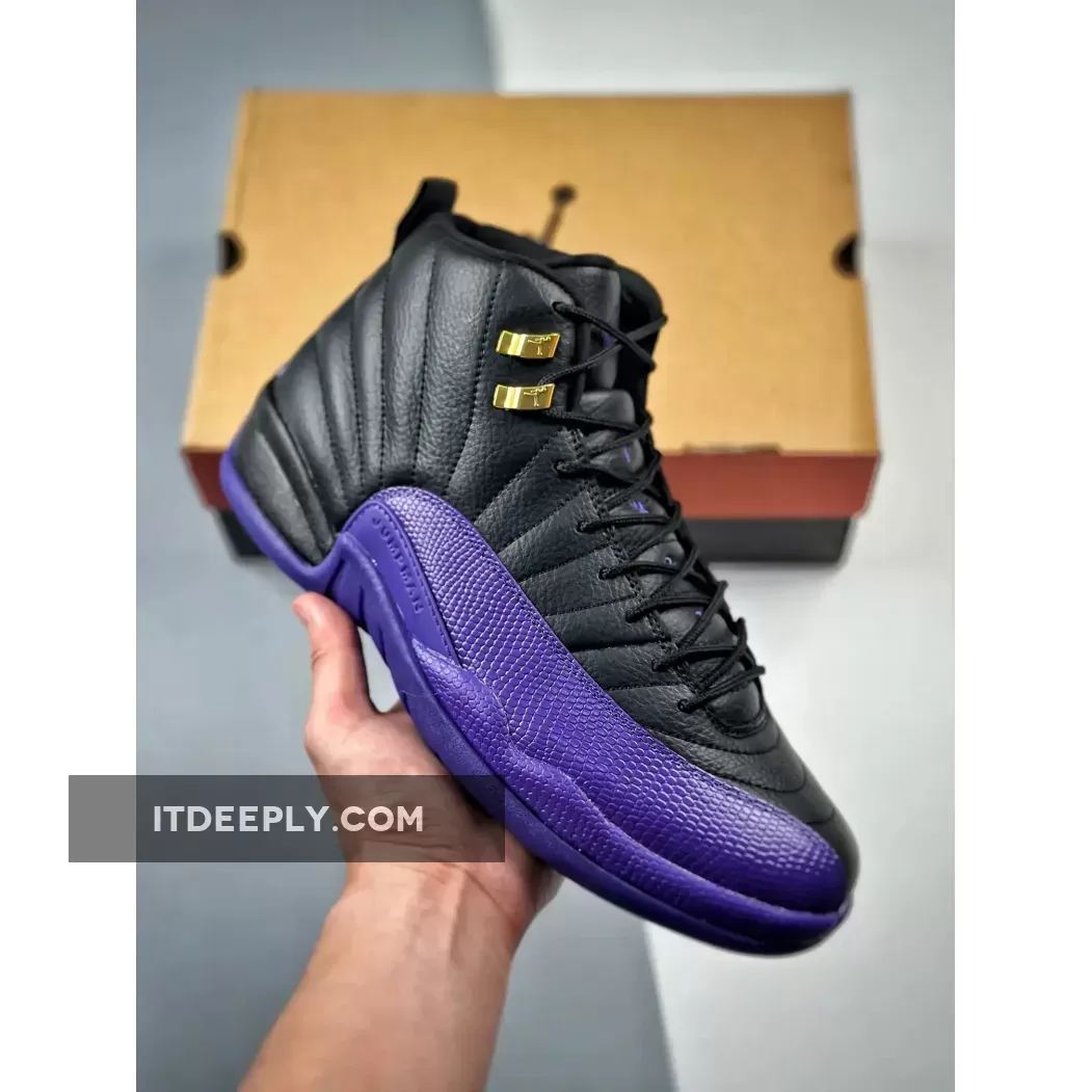 Air Jordan 12 Black/Field Purple-Metallic Gold-Taxi | 12 black taxi