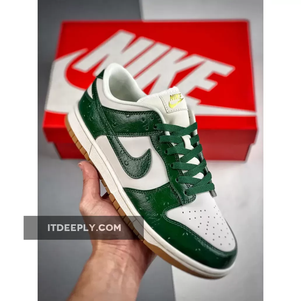 Nike Dunk Low LX 'Green Ostrich' Gorge Green Sail For Sale