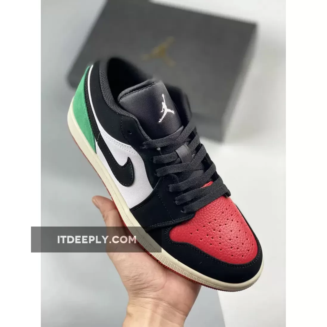 Air Jordan 1 Low "Quai 54" White/Black-Red-Classic Green