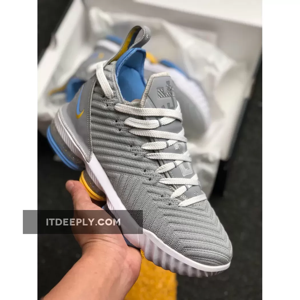 Nike LeBron 16 'MPLS' Wolf Grey/White-University Blue lebron 16 white