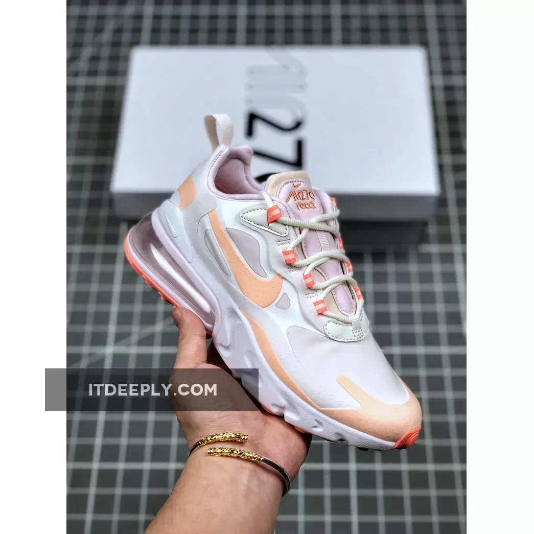 Nike Air Max 270 React Crimson Tint - Nike Air Max 270 React Summit White Crimson Tint For Womens CJ0619-103