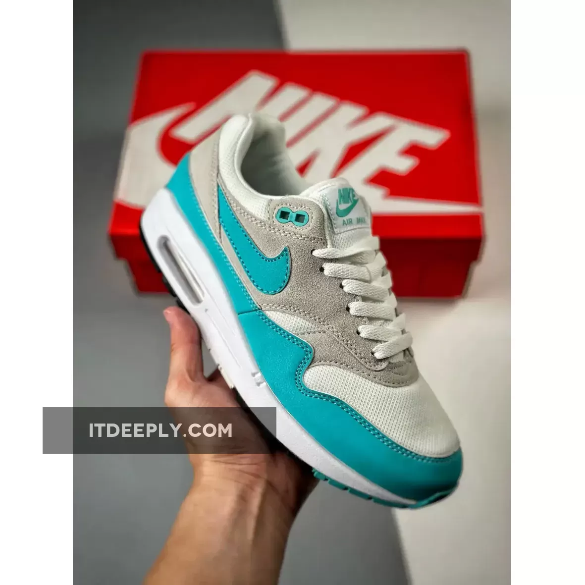 Nike Air Max 1 Neutral Grey/Clear Jade-White DZ4549-001