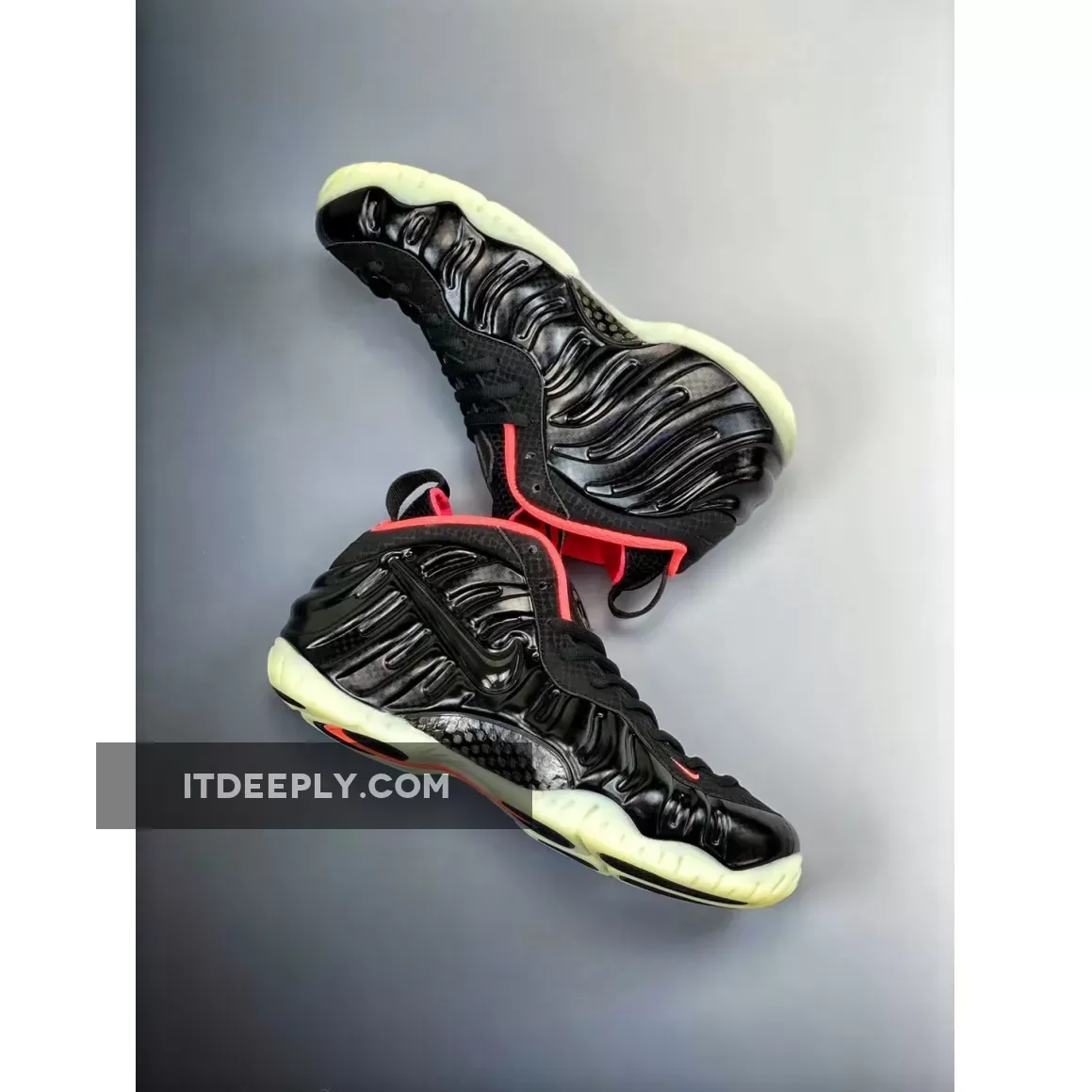 Nike Air Foamposite Pro Premium Black/Black-Laser Crimson #new yeezy foamposite