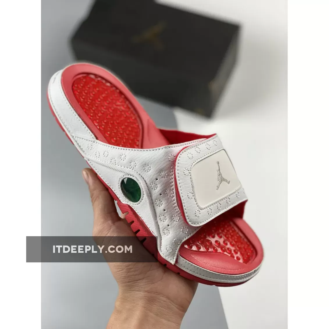 Jordan Hydro 13 Slide White Red 684915-121 Restock