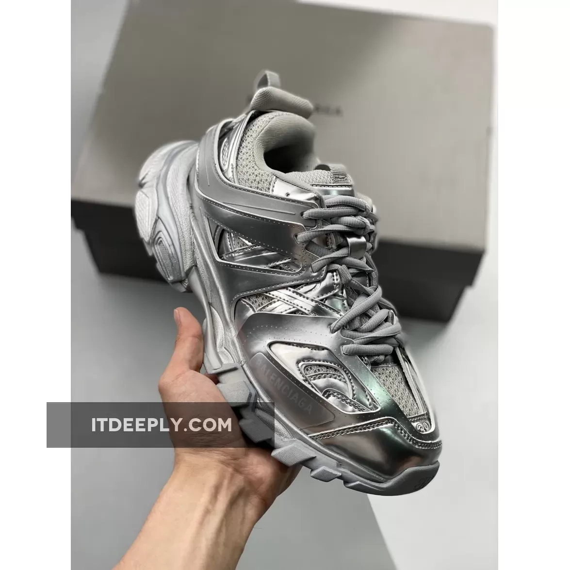 Balenciaga Track Sneaker Metallic Silver / Balenciaga Track Metallic