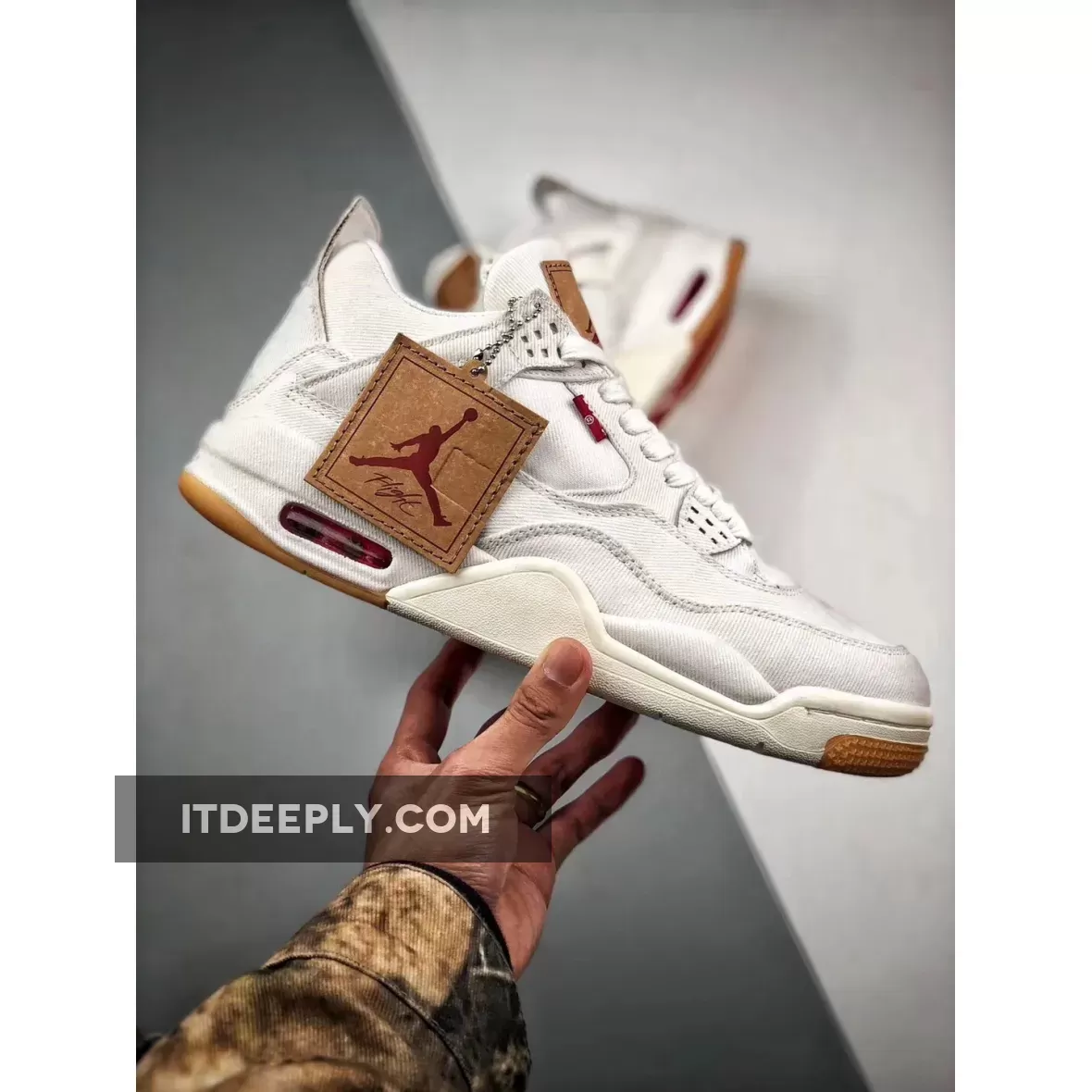 Levi's x Air Jordan 4 'Denim' Mens White AJ4 / Levi 4 Jordan AO2571-100