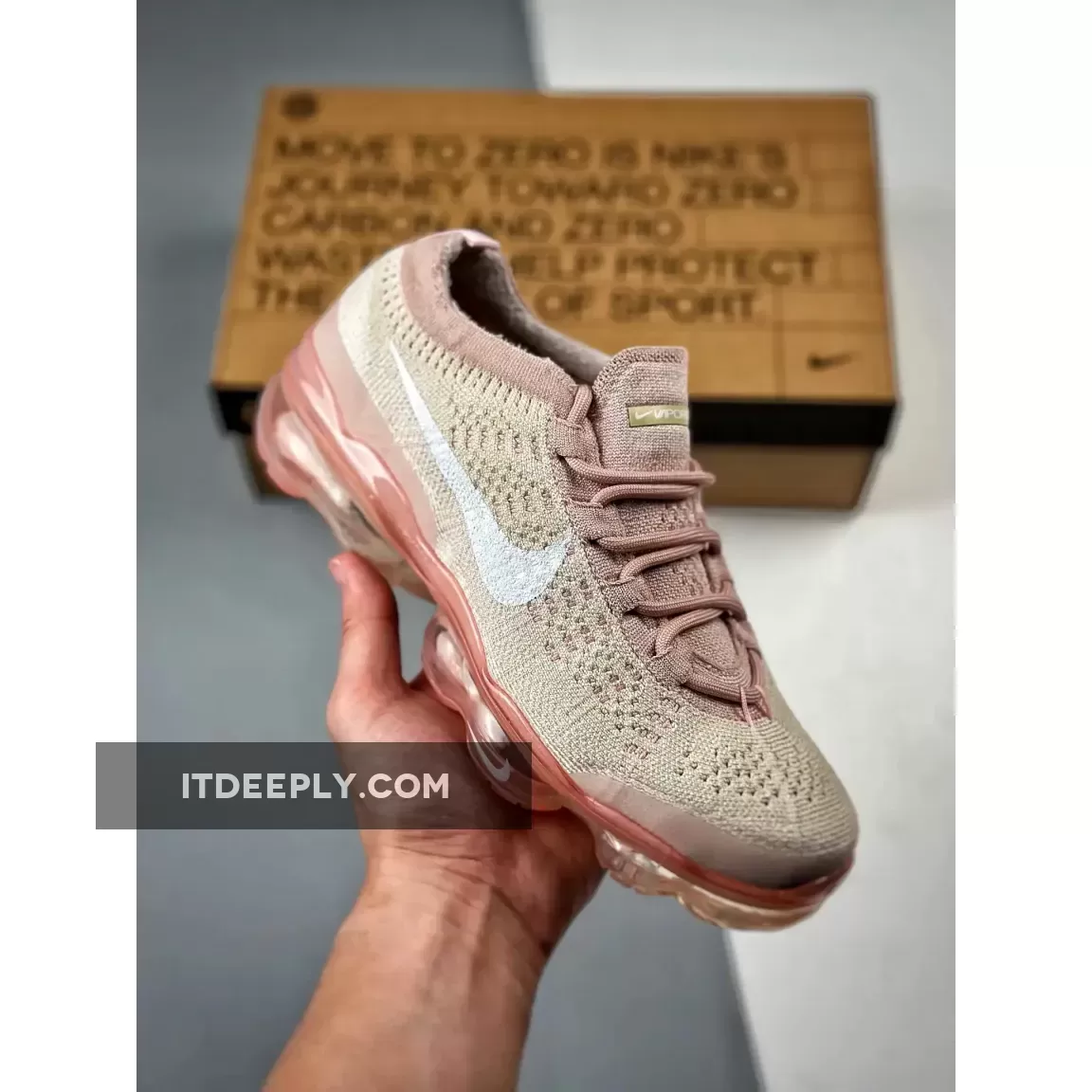 Nike Vapormax 2023 Flyknit WMNS Oatmeal/Pearl Pink | AIR VAPOR MAX DV6840-101