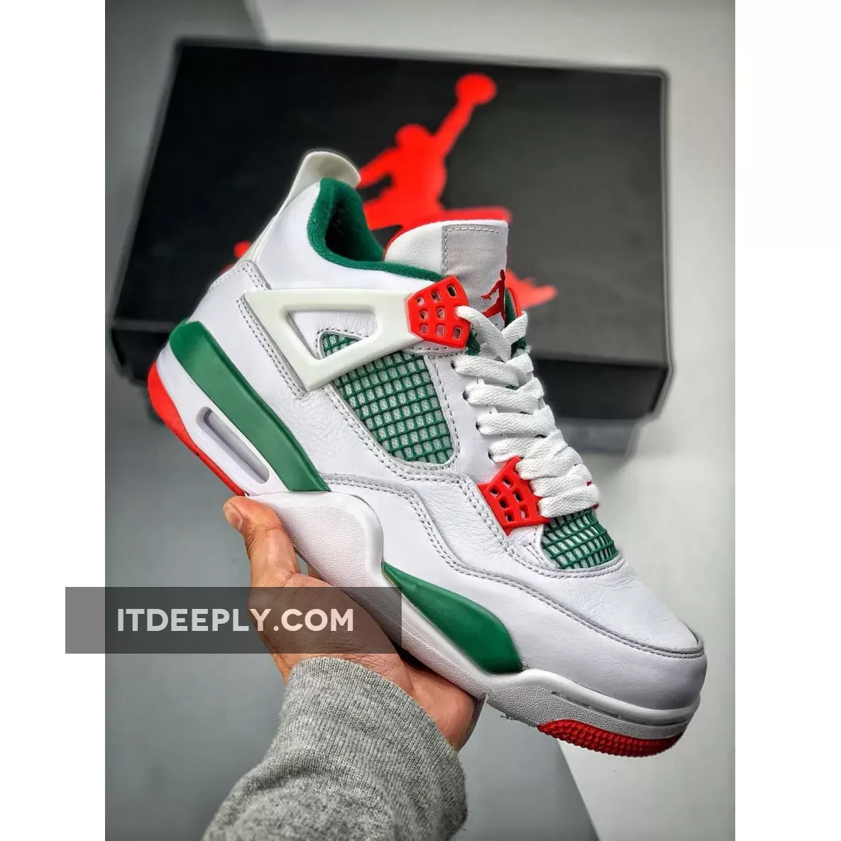 White Green Retro 4 Air Jordan 4 Retro "Do The Right Thing" White/Gorge Green-Varsity Red