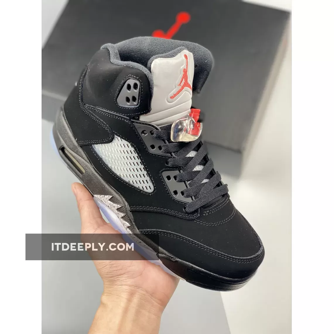 Air Jordan 5 Retro Black/Fire Red-Metallic Silver | 2023 JORDAN 5