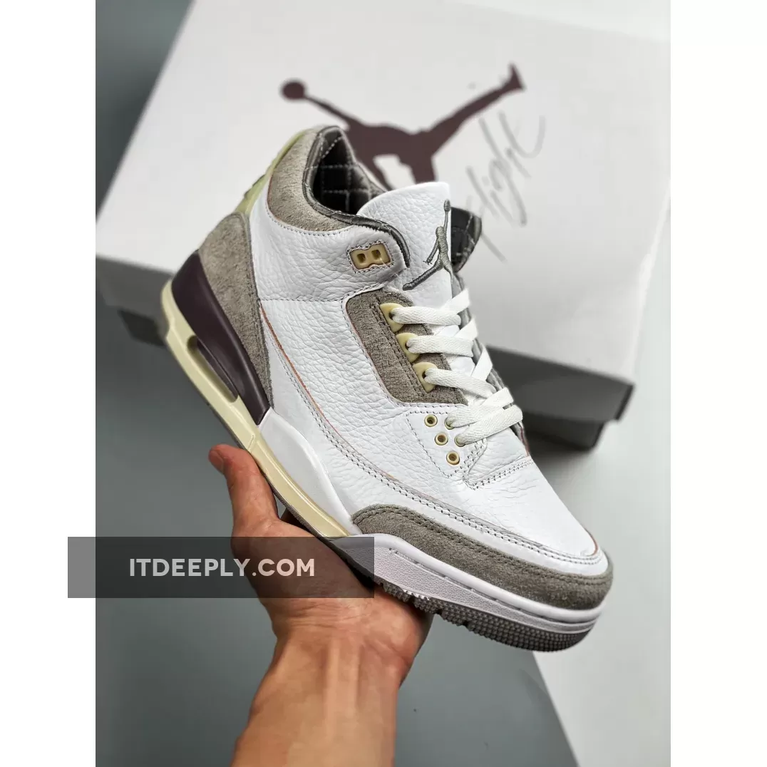 A Ma Maniere x Air Jordan 3 White/Medium Grey-Violet Ore-White DH3434-110 / amm3 nike