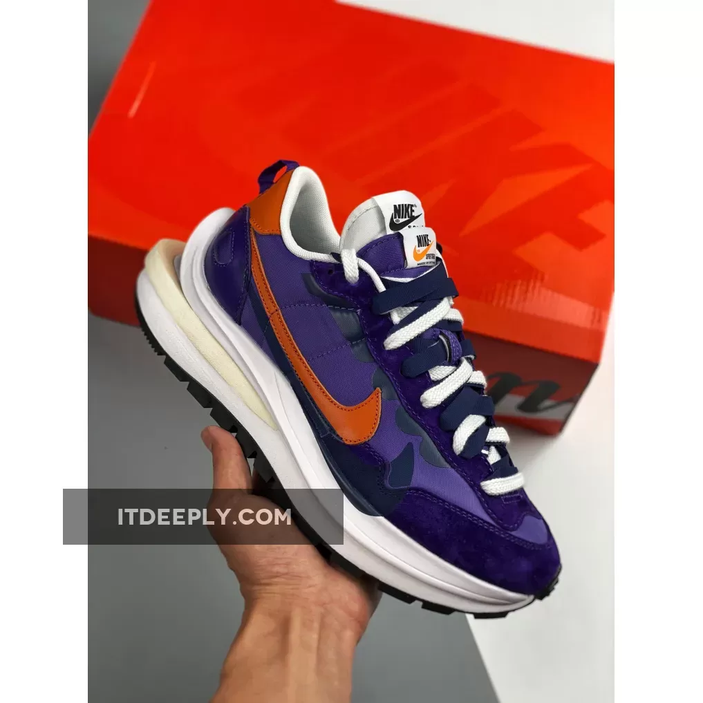 Sacai X Vaporwaffle 'Dark Iris' Campfire Orange/White nike sacai vaporwaffle dark iris