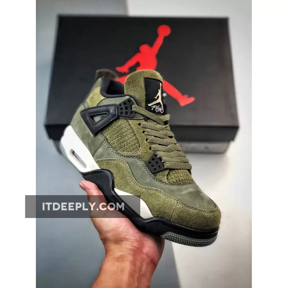 Olive Green 4s Air Jordan 4 Craft Medium Olive/Pale Vanilla-Cargo Khaki-