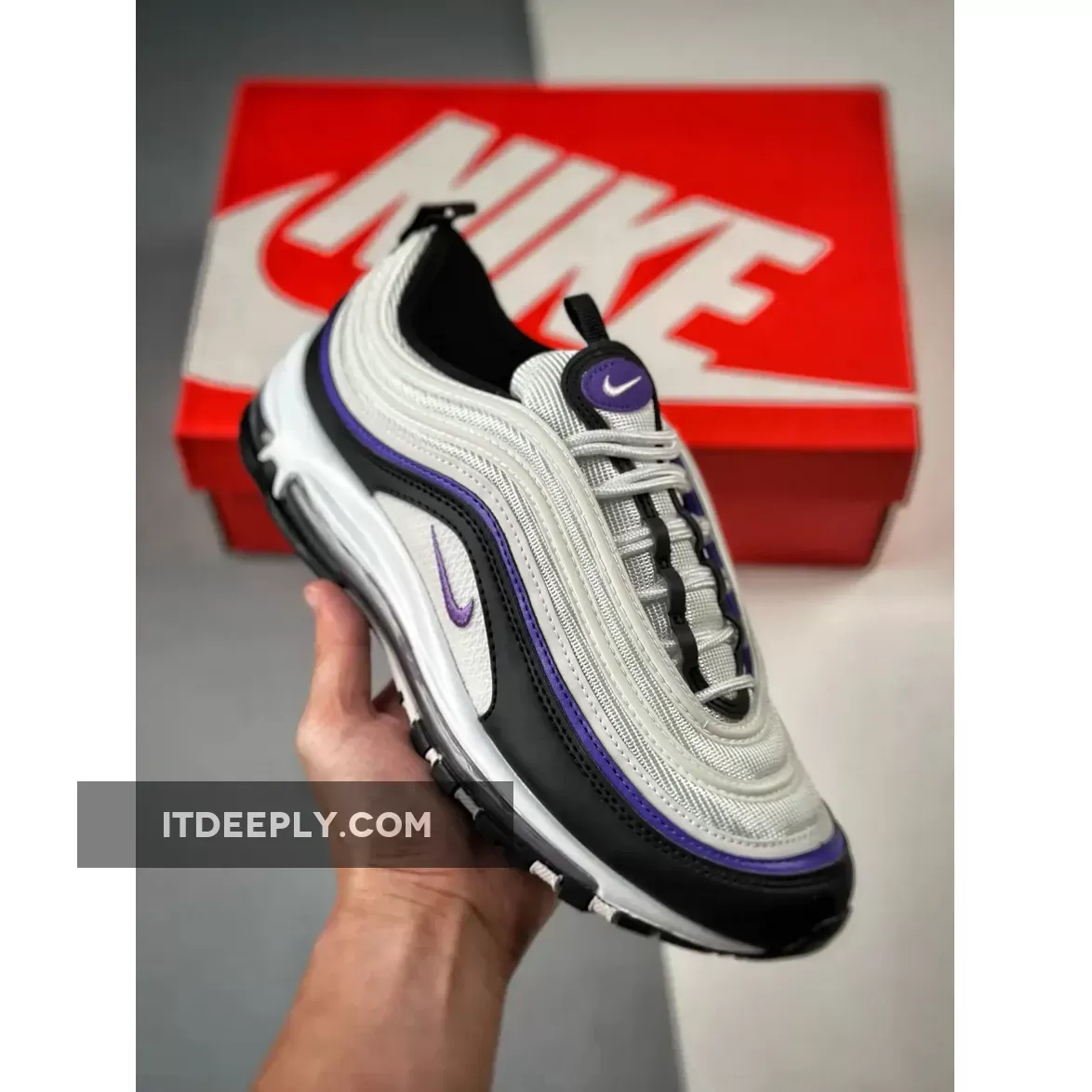 Nike Air Max 97 White/Black-Oxygen Purple-Action Grape