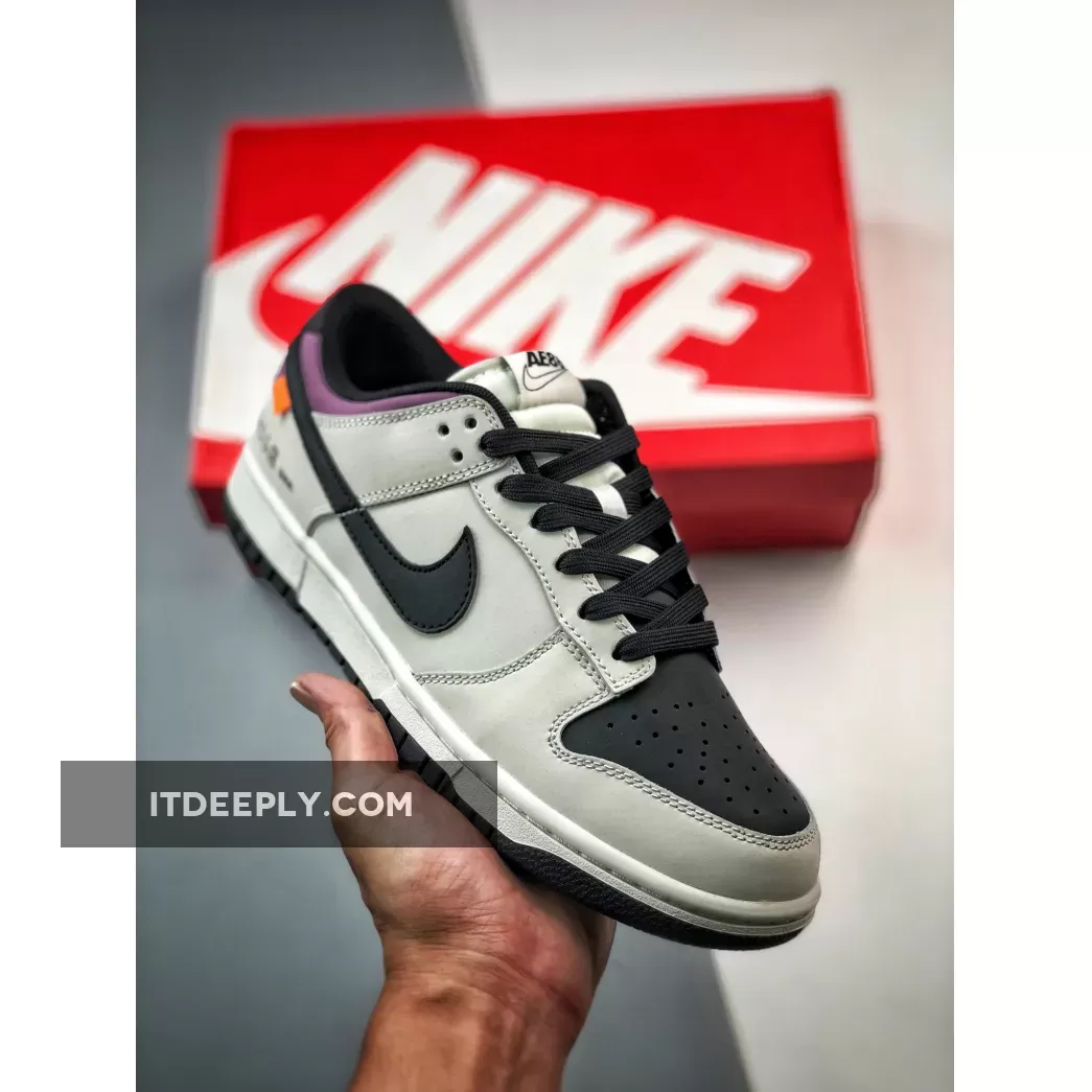 no-brainer* x Nike Dunk Low ‘AE86’ Grey Black Purple 86 Shoes AE1391-086