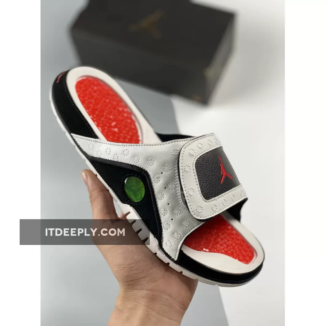 jordan hydro 13 slide white red black | SANDALS JORDAN